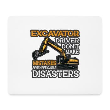 Lustiger Bagger Spruch für Baggerfahrer - Mousepad (Querformat) - Weiß - Vorne