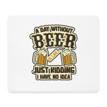 Feiern Bier Party Spruch I Biertrinken - Mousepad (Querformat) - Weiß - Vorne