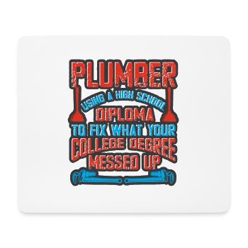 Handwerker Installateur Spruch Klempner - Mousepad (Querformat) - Weiß - Vorne