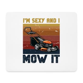 Rasenmäh Motiv I Rasenmäher für Gärtner - Mousepad (Querformat) - Weiß - Vorne