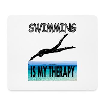 schwimmen Schwimmer Spruch tauchen Geschenkidee - Mousepad (Querformat) - Weiß - Vorne