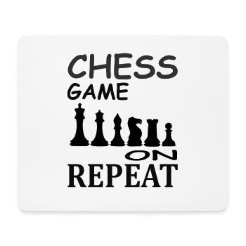 Jouer à Chess Checkmate Jeu de société Idée cadeau - Tapis de souris (format paysage) - blanc - Devant