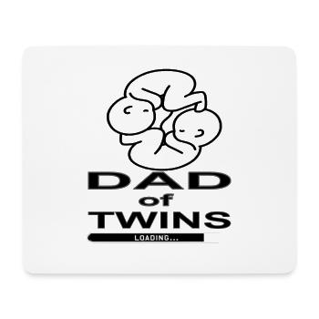 Papa de jumeaux baby-sitter bébé pieds cadeau - Tapis de souris (format paysage) - blanc - Devant