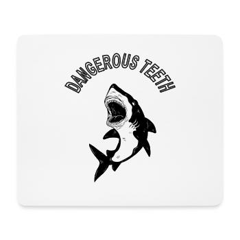 gefährlicher Hai Haifische Fischkopf Geschenkidee - Mouse Pad (horizontal) - white - Front