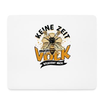 Keine Zeit mein Volk braucht mich - Superheld - Mousepad (Querformat) - Weiß - Vorne