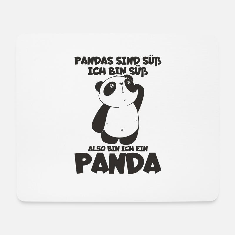 Pandas Sind Süß Ich Bin Süß Also Bin Ich Ein - Mousepad (Querformat) - Weiß