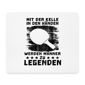 Tischtennis Spieler Ping Pong Tischtennisschläger - Mousepad (Querformat) - Weiß - Vorne