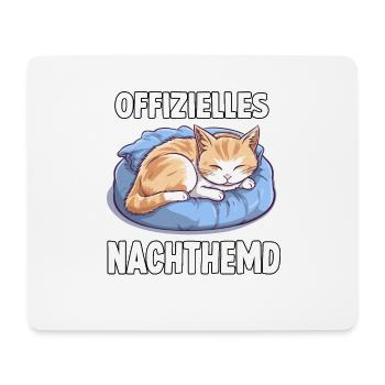 Niedliches Katzen T-Shirt Für entspannte Morgen - Mousepad (Querformat) - Weiß - Vorne