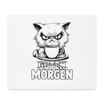 Geschenk Katzenbesitzer Kaffee Liebhaber Katzen - Mousepad (Querformat) - Weiß - Vorne