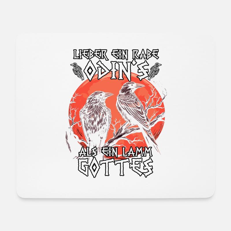 Viking Legends | Wikinger Kostüm | Odins Raben - Mousepad (Querformat) - Weiß
