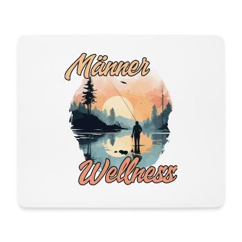 Männer Angel Shirt Fliegenfischen Männer Wellness - Mousepad (Querformat) - Weiß - Vorne