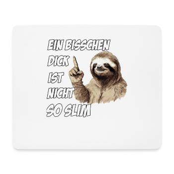 Faultier Sport T-shirt für Dicke und Faulpelze - Mousepad (Querformat) - Weiß - Vorne