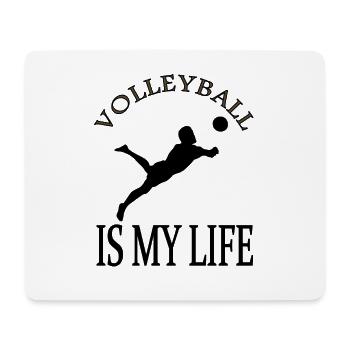 Volleyball ist mein Leben Volleyballer Geschenk - Mousepad (Querformat) - Weiß - Vorne