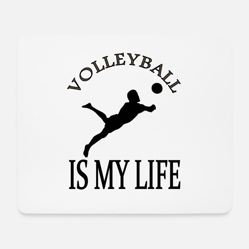 Volleyball ist mein Leben Volleyballer Geschenk - Mousepad (Querformat) - Weiß