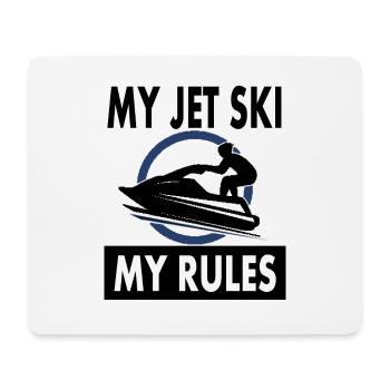 Mon Jet Ski Mes Règles Sports Nautiques Idée Cadeau - Tapis de souris (format paysage) - blanc - Devant
