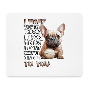 Frenchie Dog Lover Bouledogue français - Tapis de souris (format paysage) - blanc - Devant