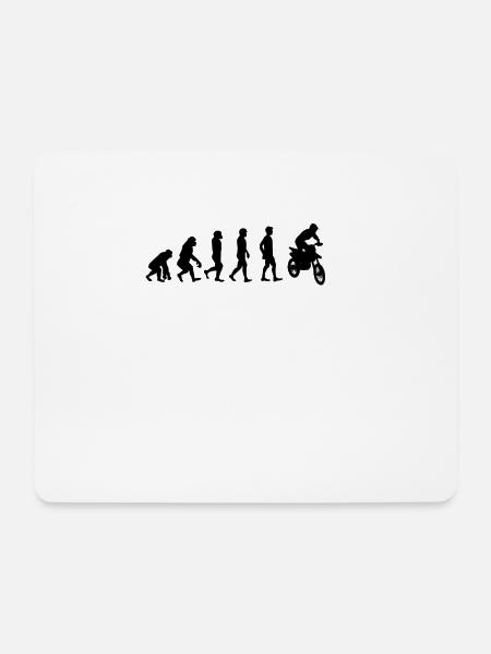 Motorcross Geschenk Motorcross Evolution - Mousepad (Querformat) - Weiß