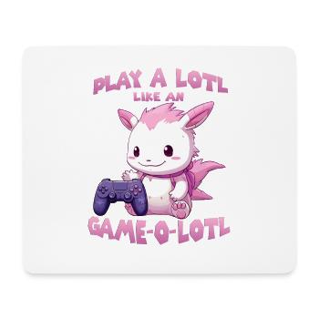 Niedliches Gamer T | Axolotl Gamer Outfit | Otaku - Mousepad (Querformat) - Weiß - Vorne