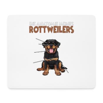 Lustiges Rottweiler Gassi T für Hundehalter Hunde - Mousepad (Querformat) - Weiß - Vorne