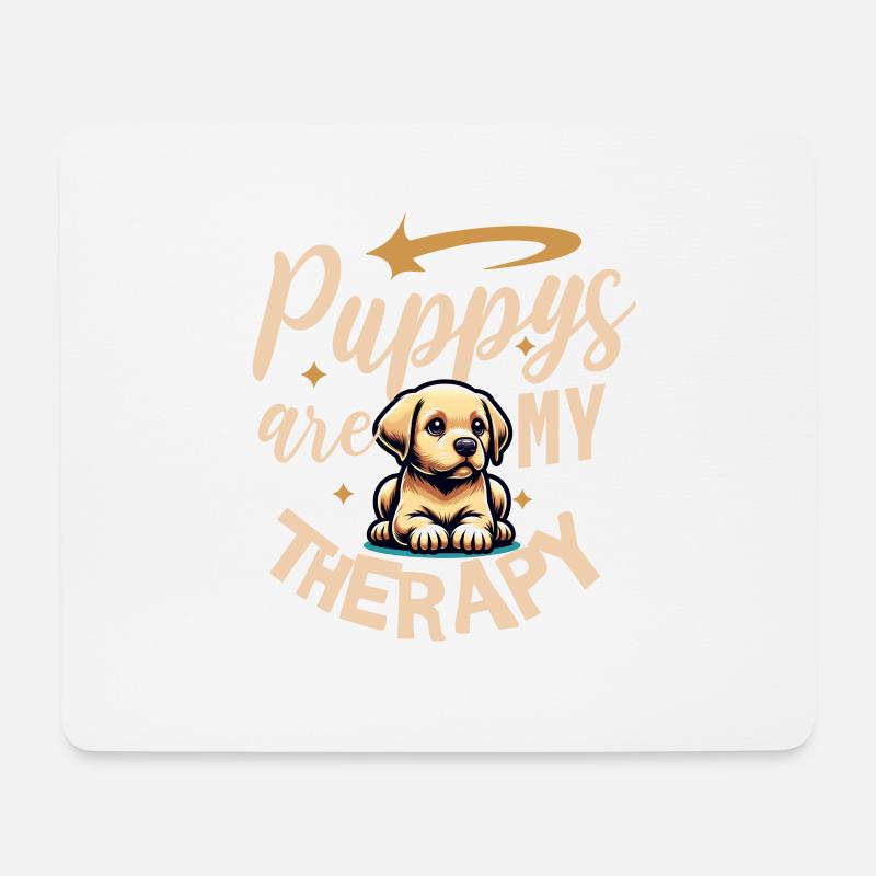 Labrador Therapie Lustig Labby - Mousepad (Querformat) - Weiß