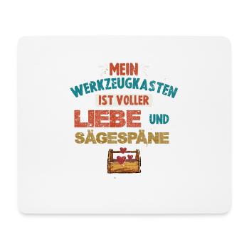 Tool Box Love Sawdust Carpenter Wood - Mouse Pad (horizontal) - white - Front