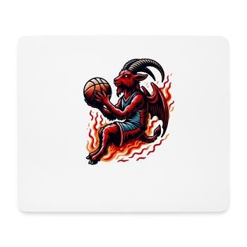 Basket-ball Goat Devil Team Player Sports - Tapis de souris (format paysage) - blanc - Devant