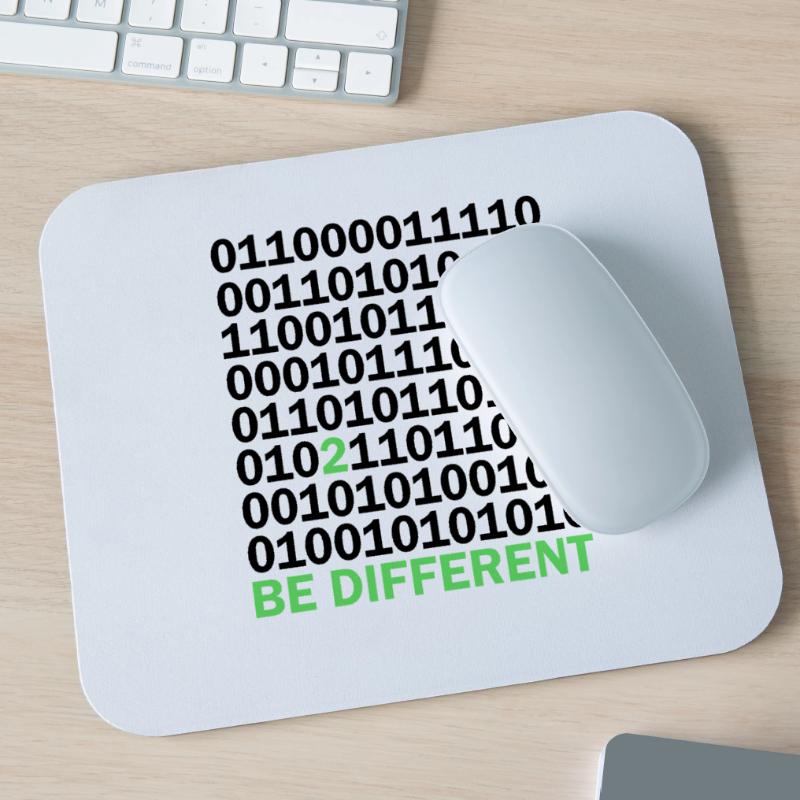 Be Different Binary Code Nerd Gift Mouse Pad (horizontal)