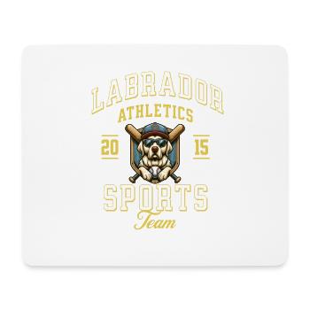 Labrador Athletics Baseball Niedliches Team Design - Mousepad (Querformat) - Weiß - Vorne