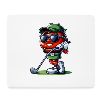 Coole Lustige Golf-tomate Mit Sonnenbrille Und - Mousepad (Querformat) - Weiß - Vorne