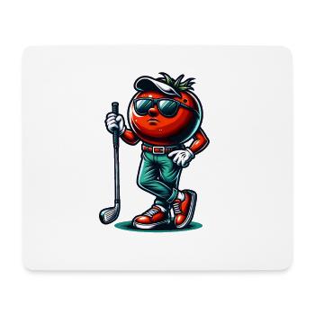 Funny golf tomato with cool sunglasses and - Mouse Pad (horizontal) - white - Front