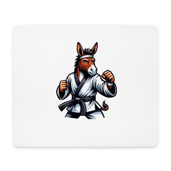 Maître de karaté à âne Arts martiaux pour les amoureux des animaux - Tapis de souris (format paysage) - blanc - Devant