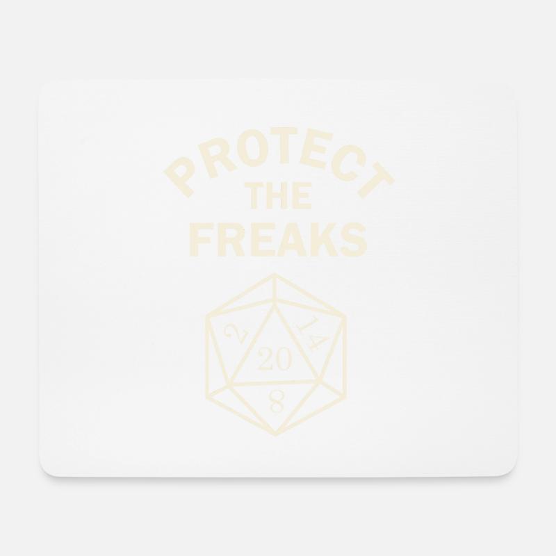 Protect the Freaks - Tapis de souris (format paysage) - blanc