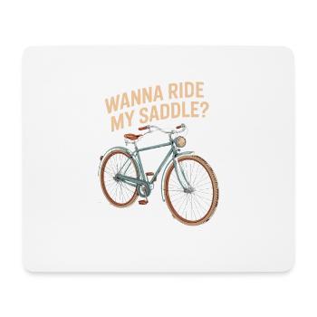 Voulez-vous monter sur ma selle ? - Tapis de souris (format paysage) - blanc - Devant