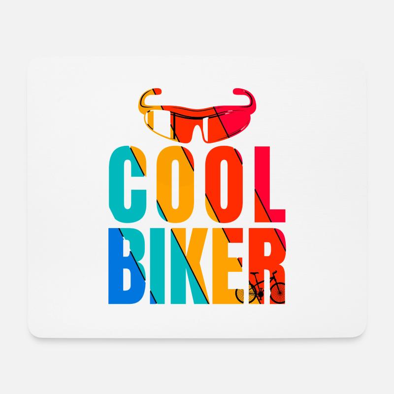 Buntes Fahrrad Statement - Mousepad (Querformat) - Weiß