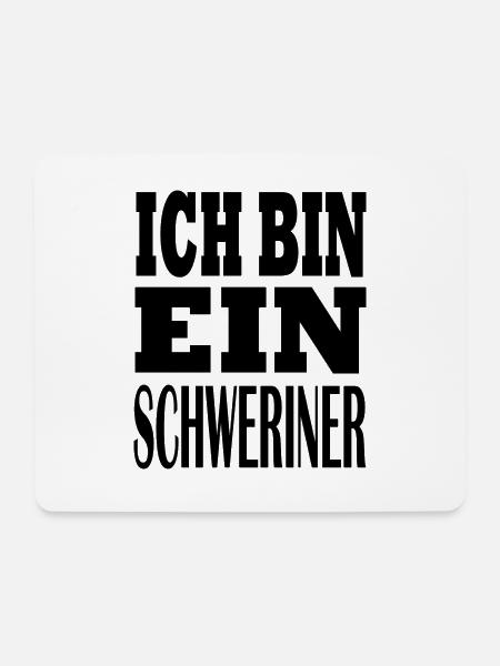 Ich bin Schweriner Geschenk Heimatliebe Schwerin - Mousepad (Querformat) - Weiß