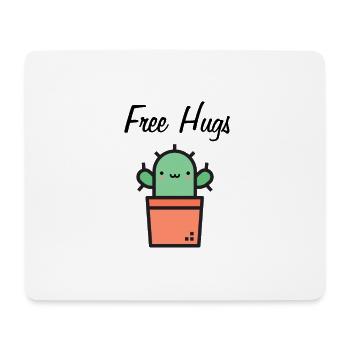 Gratuit Câlins Cactus Hugs Black - Tapis de souris (format paysage) - blanc - Devant