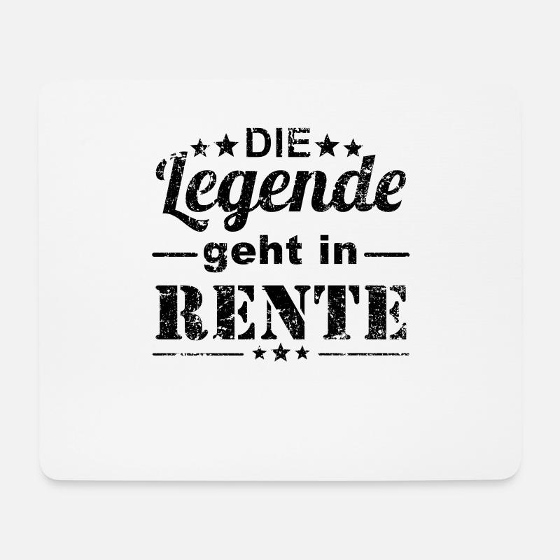 Die Legende geht in Rente Ruhestand Pension - Mousepad (Querformat) - Weiß