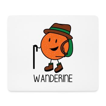 Wanderine - Wandern Mandarine Wanderer Wanderlust - Mousepad (Querformat) - Weiß - Vorne