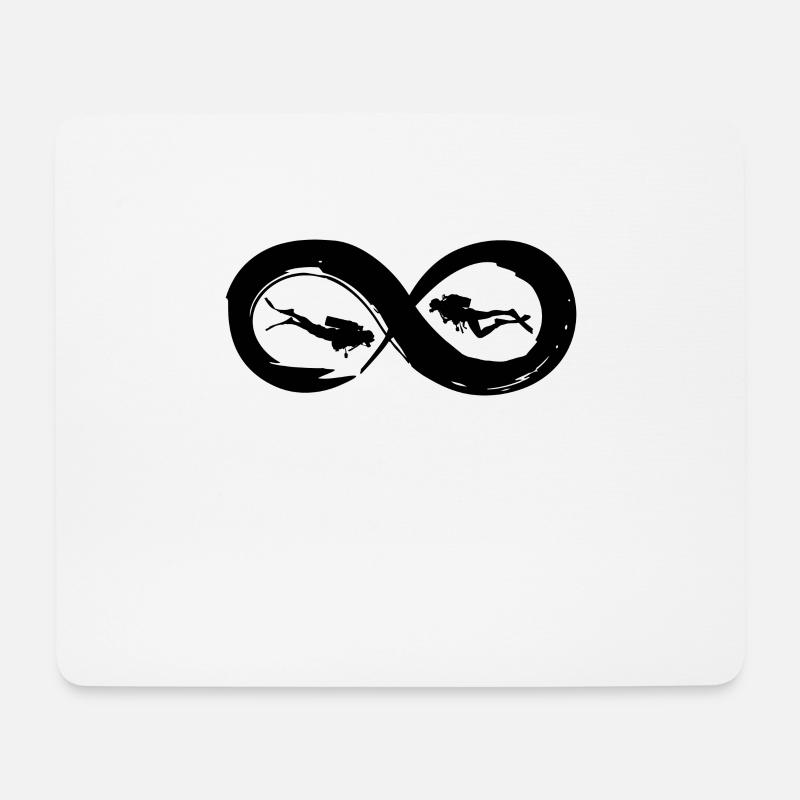 Infinity Tauchen - Unendlichkeit Tauchen - Mousepad (Querformat) - Weiß