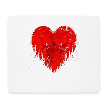 Heart wound zombie vampire blood - Mouse Pad (horizontal) - white - Front