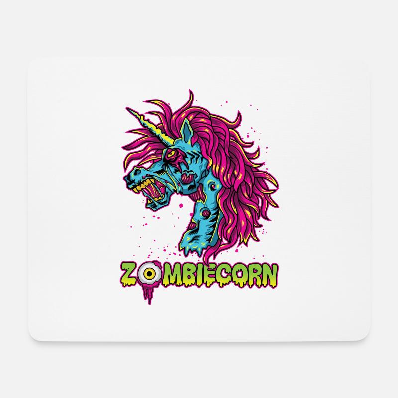 Zombiecorn Zombie Einhorn Unicorn Pferd Geschenk - Mousepad (Querformat) - Weiß