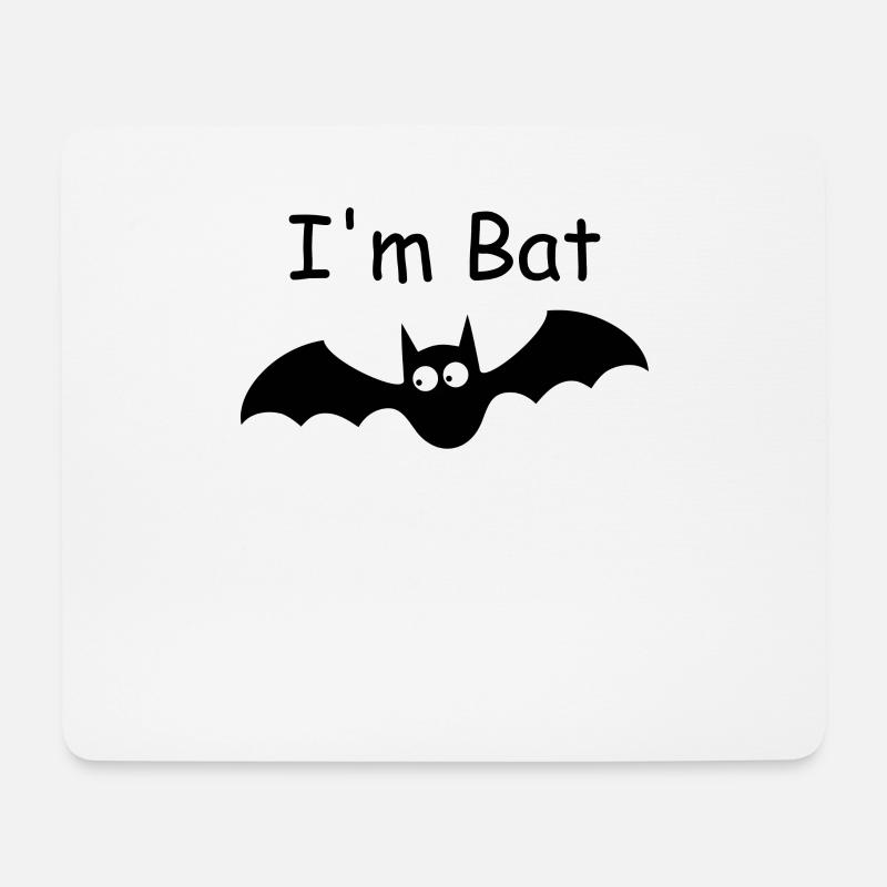 Fledermaus I'm Bat vincebee.de - Mousepad (Querformat) - Weiß
