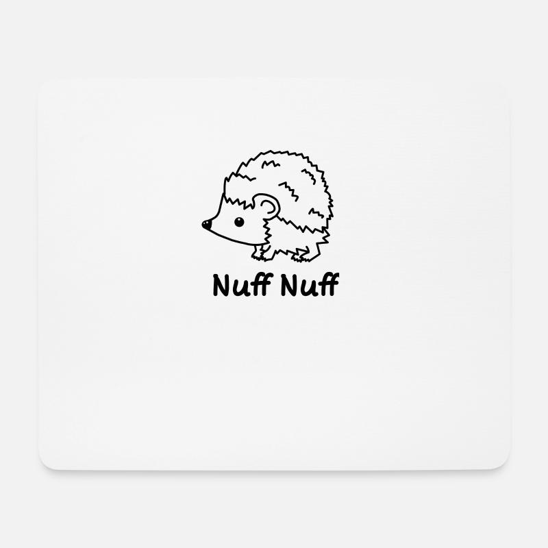 Nuff Nuff Igel - Mousepad (Querformat) - Weiß