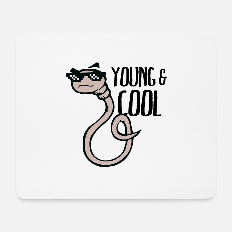 Young and cool - Mouse Pad (horizontal) - white