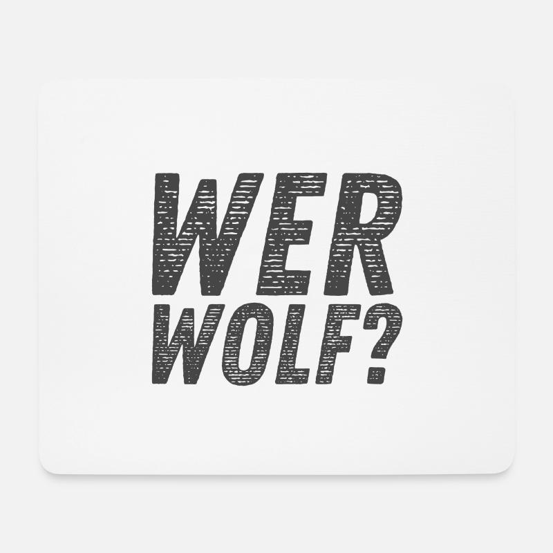 Wer Wolf - Mousepad (Querformat) - Weiß
