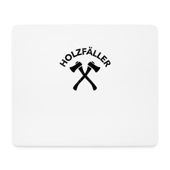 Holzfäller Shirt Geschenk Hauberg gekreuzte Äxte - Mousepad (Querformat) - Weiß - Vorne