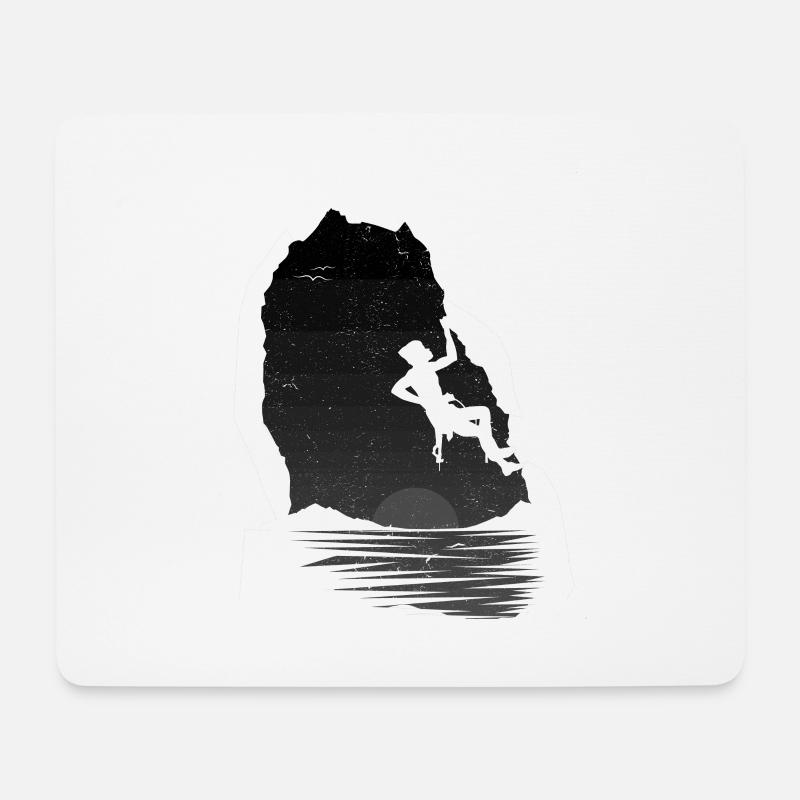 Geschenk Kletterer Boulderer klettern bouldern - Mousepad (Querformat) - Weiß