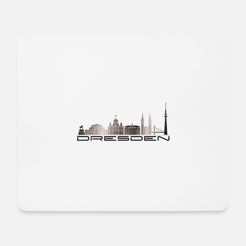 Dresden - Mousepad (Querformat) - Weiß