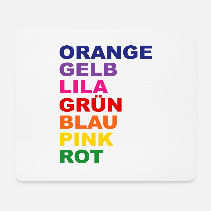Regenbogen T-Shirt - Mousepad (Querformat) - Weiß