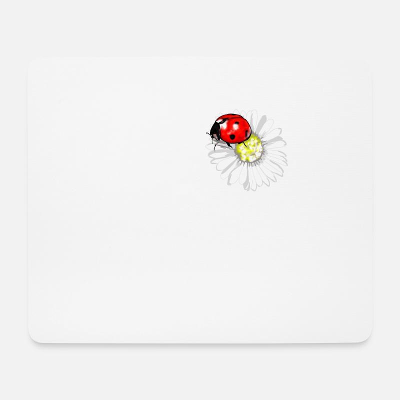 Marienkäfer - Mousepad (Querformat) - Weiß